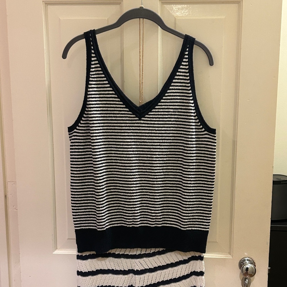 Striped Knit Navy Blue Stripe Nautica Terry Beach Cloth Size XL - Picture 8 of 11
